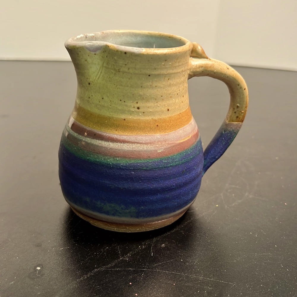 Pottery Ceramic Creamer Small Pitcher Handmade Holloman Pottery